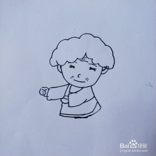 怎么画老奶奶的卡通简笔画