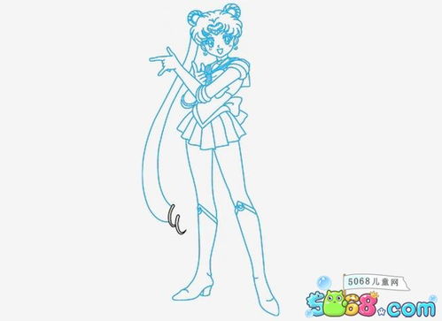 卡通人物简笔画教程之美少女战士