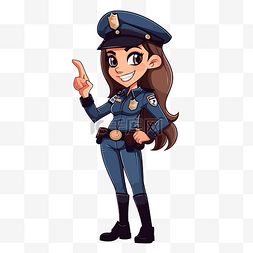 女警卡通图片女警卡通图片素材免费下载千库网