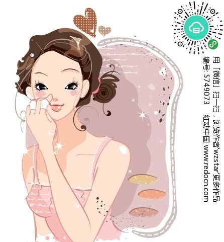 化妆的时尚女孩eps素材免费下载编号5749073红动网