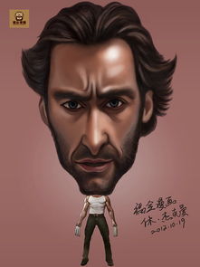 国外男明星肖像漫画