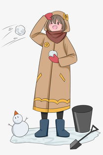 穿棕色风衣的小女孩手绘插画图片素材其他格式下载动漫人物大全
