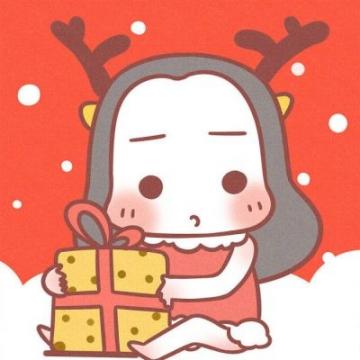 2019最新微信圣诞情侣卡通头像一男一女戴小红帽的卡通情侣头像可爱