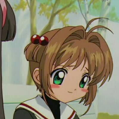 小樱小狼情头一左一右魔卡少女樱情侣头像高清图片
