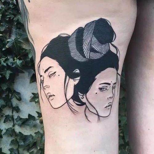 纹身素材tattooersillyjane诡异的漫画风格暗黑风纹身