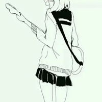 二次元半身头像女二次元女生黑白半身头像图片
