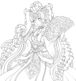 福利干货160张古风人物插画线稿白描图片值得收藏的