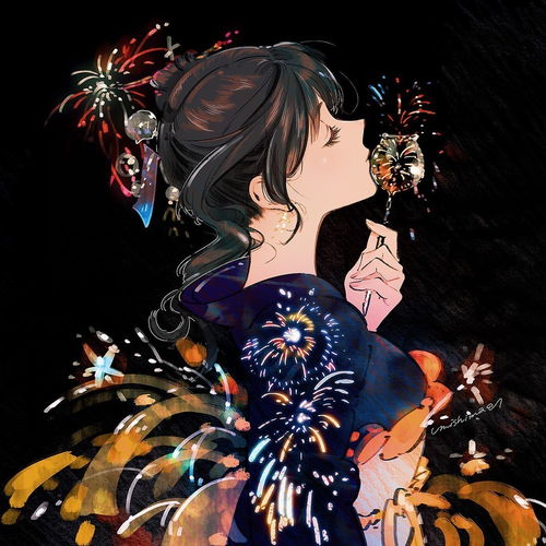 动漫少女人物插画设计,细腻的笔触将人物刻画的顾盼生姿,美极了