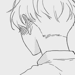 素描头像男生黑白卡通动漫二次元