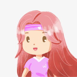 手绘卡通运动少女头像t恤头带图片素材其他格式下载动漫人物大全