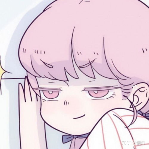 有没有粉红头发的一个小女孩漫画的头像