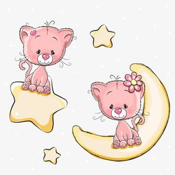 卡通情侣猫咪