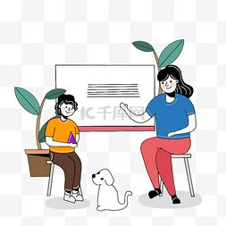线条亲子图片线条亲子图片素材免费下载千库网