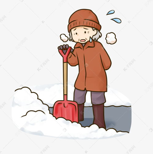 冬季卡通冬天可爱老奶奶堆雪素材图片免费下载千库网
