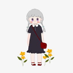 夏日穿搭连衣裙卡通女孩插画图片素材其他格式下载动漫人物大全