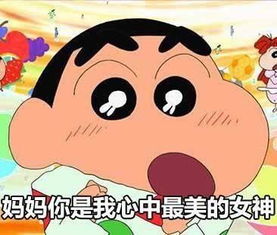 蜡笔小新母亲节表情包妈妈,你是我心中最美的女神