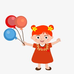 气球女孩微笑女生可爱孩子上学女孩图片素材其他格式下载动漫人物大全