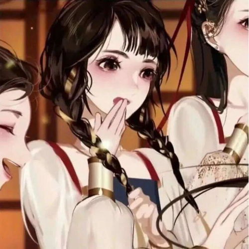 英子三人头像女生可爱闺蜜情头,卡通真人姐妹头像
