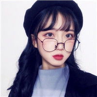戴眼镜女孩头像图片圆圆的眼镜透明又明亮