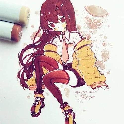 马克笔动漫丨甜甜学生党最爱漫画少女手绘插画