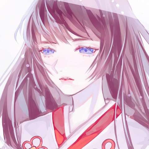 浮笙动漫女生头像三月桃花,两人一马,旧年离梦,四海为家