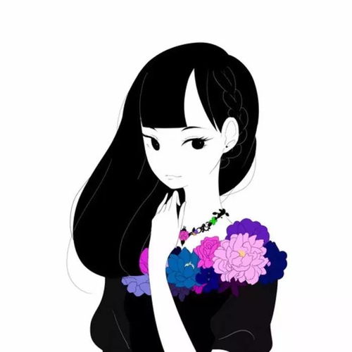 一组小清新的女生插画头像