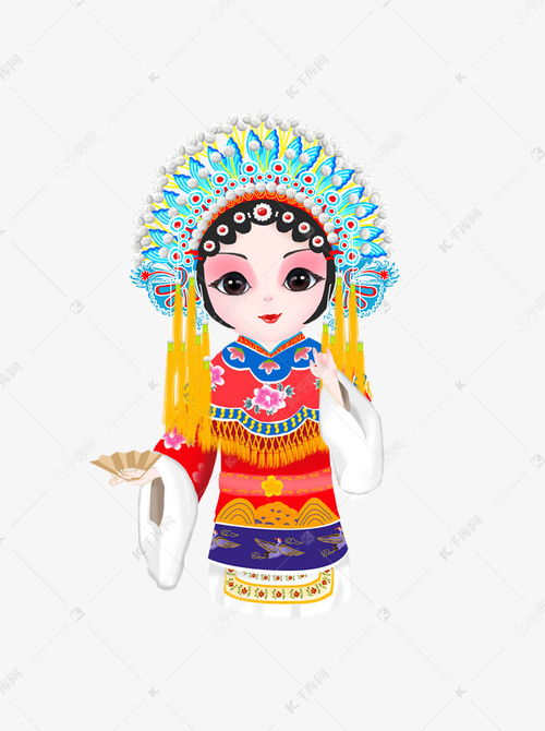 京剧旦角花旦人物唱京戏卡通手绘插画素材图片免费下载千库网
