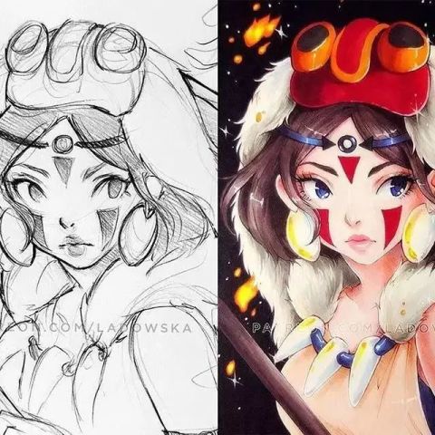 90后美女的小清新动漫手绘,不可错过
