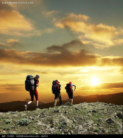 夕阳下登山图片素材图片免费下载编号3149801红动网