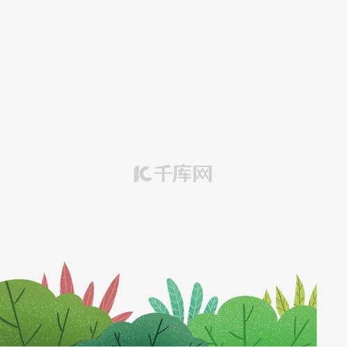 卡通绿色的小草植物素材图片免费下载千库网
