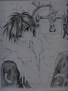 素描漫画男生头像俊美形