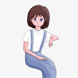 女孩卡通可爱手绘插画psd图片素材其他格式下载动漫人物大全