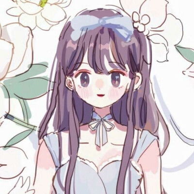 五人闺蜜头像卡通可爱动漫女生