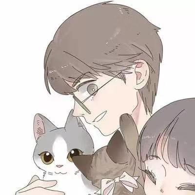 卡通情侣头像猫闺蜜