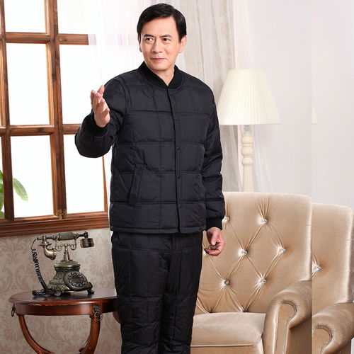 中老年羽绒服男套装短款加厚男士轻内胆羽绒服爸爸装老人保暖内衣