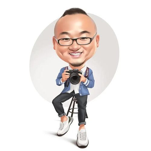适合中年大叔的卡通大头漫画头像,幽默立体,卡通形象