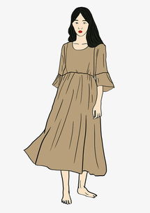 穿着时髦的长发美女图片素材其他格式下载动漫人物大全