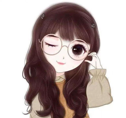 卡通头像戴眼镜女生可爱萌头像