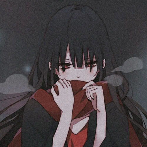高冷流泪卡通女头像情头