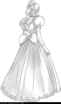 穿长裙女孩背面线描图片免费下载编号3668464红动网