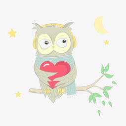手绘插画七夕猫头鹰图片素材其他格式下载动漫人物大全