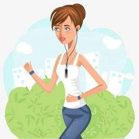 女人跑步的微信头像唯美跑步运动女生头像