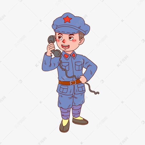 革命军人卡通人物素材图片免费下载千库网