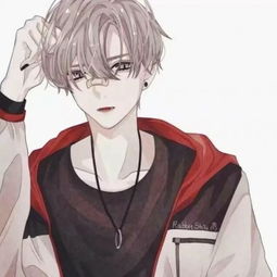 手绘卡通动漫男头止于唇齿掩于岁月
