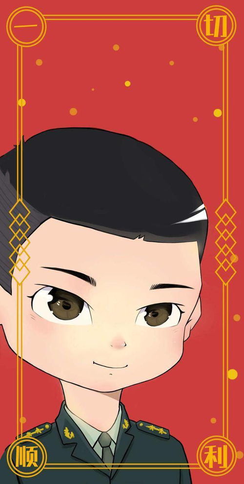 兵哥哥头像主题手绘壁纸,祝您好运2021