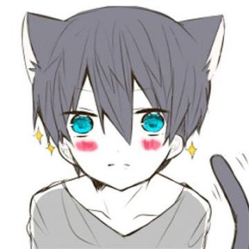 卡通男生头像大图片一只猫