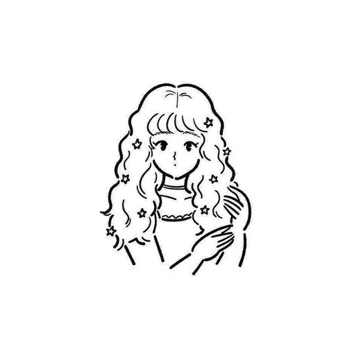 简笔画女生头像