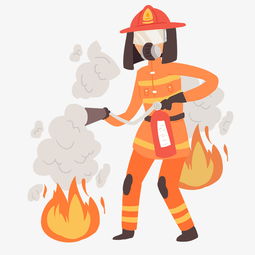 手绘救火的消防员插画图片素材其他格式下载动漫人物大全