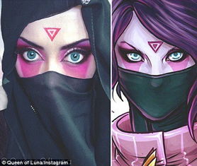 马来女化妆师cosplay迪士尼卡通人物以假乱真