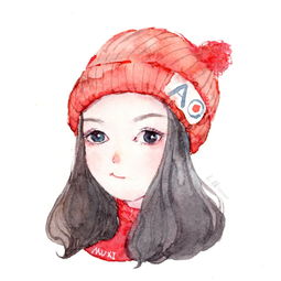 水彩卡通肖像过程